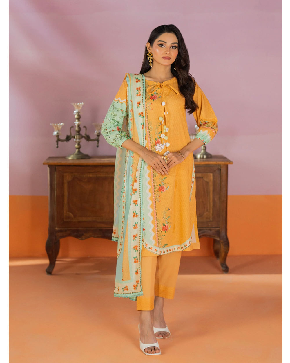 Salina Women’s 3PC Printed Suit-6, Women, 3Pcs Shalwar Suit, Chase Value, Chase Value