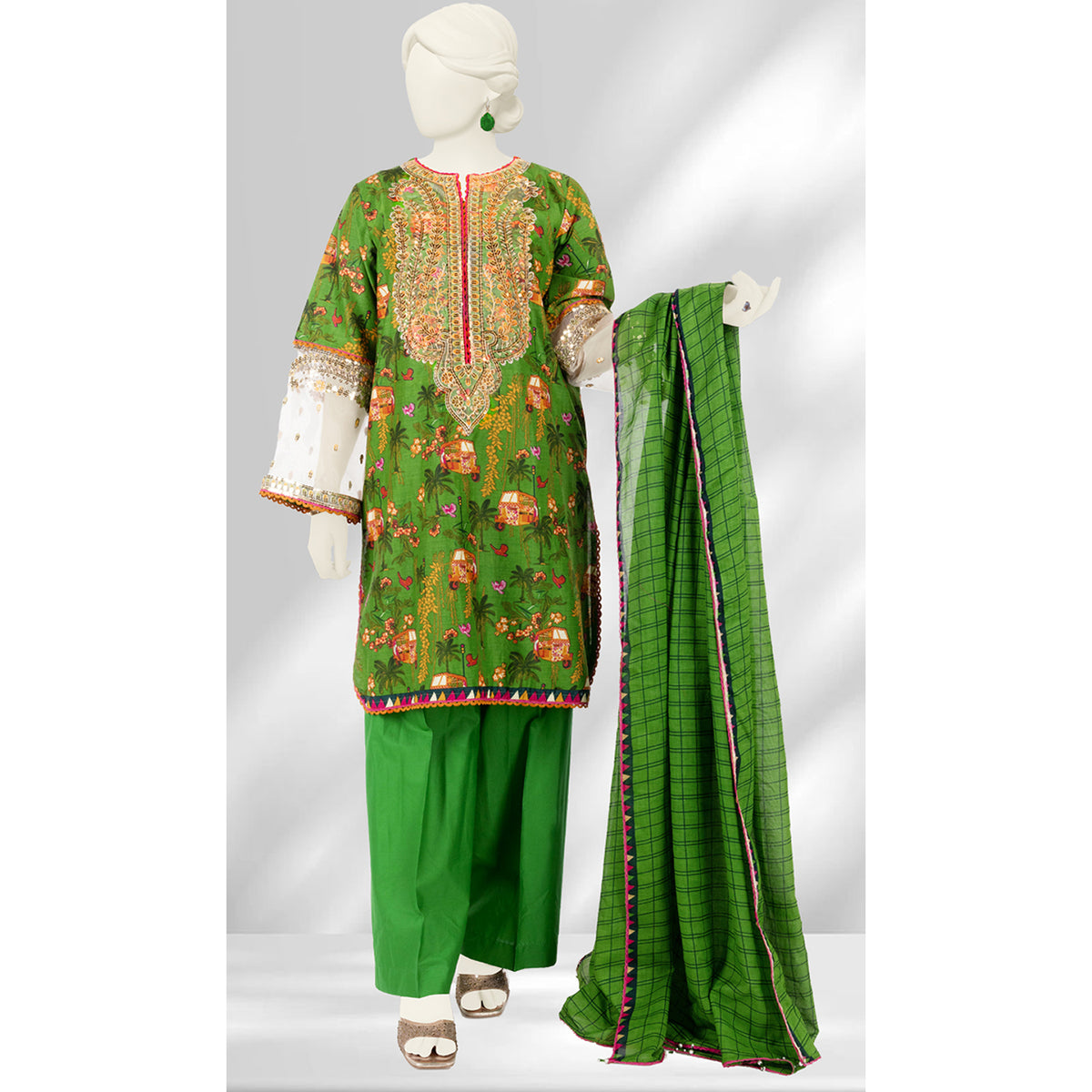 Panjnad By J. Lawn Embroidered 3 Piece Unstitched - 1271-B, Women, 3Pcs Shalwar Suit, Junaid Jamshed, Chase Value