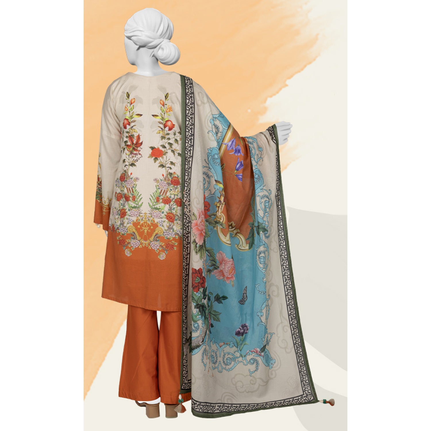 Panjnad Norah Lawn By J. Printed Unstitched 3 Pcs Suit - 241317, Women, 3Pcs Shalwar Suit, Chase Value, Chase Value