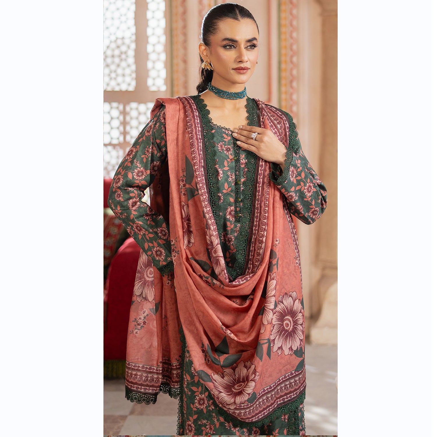 Colors Identic Separates By Al Zohaib Digital Printed 3 Pcs Suit - 6, Women, 3Pcs Shalwar Suit, Al-Zohaib Textiles, Chase Value