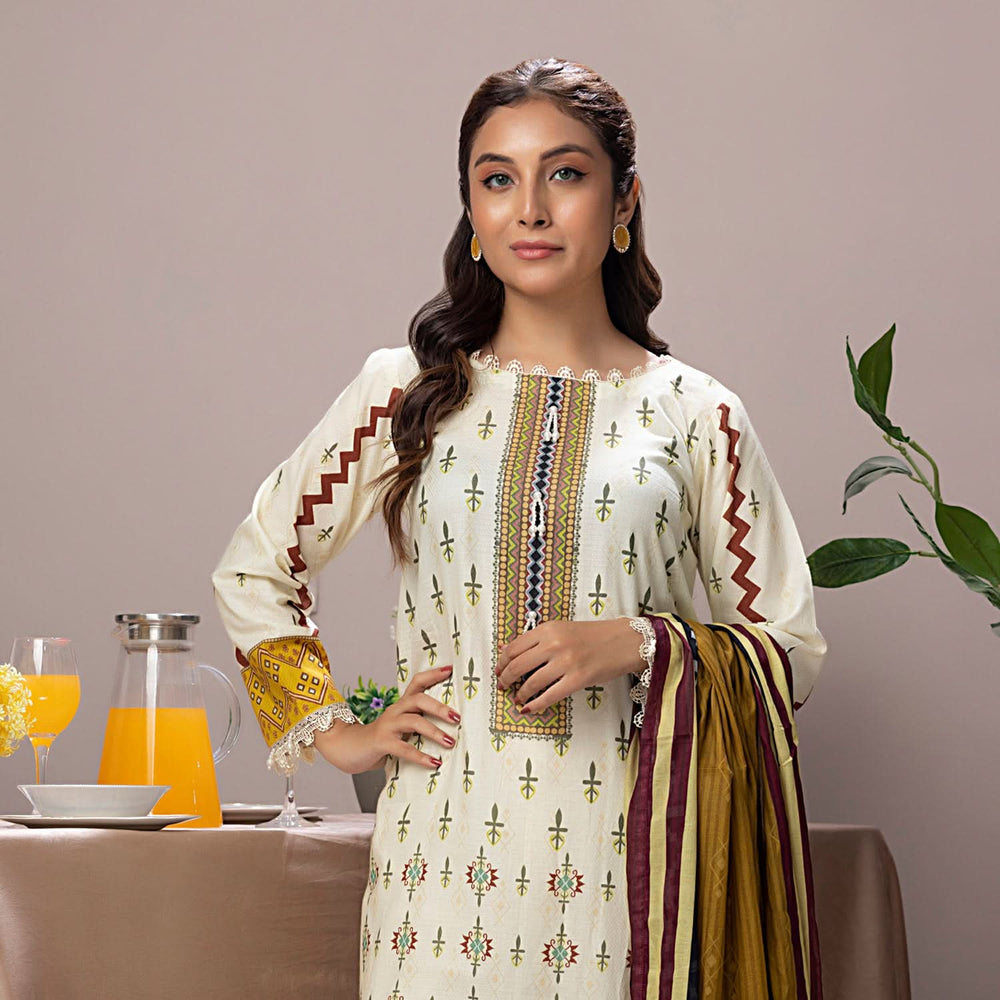 Salina Weaving Dobby By Regalia Printed Lawn Unstitched 3 Pcs Suit - 6, Women, 3Pcs Shalwar Suit, Regalia Textiles, Chase Value