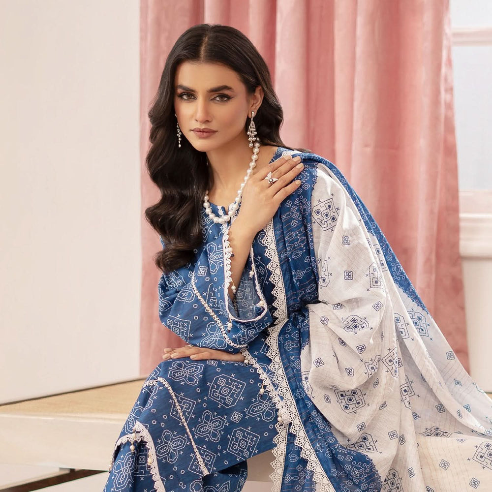 Al Zohaib Colors Digital Printed Unstitched Lawn 3 Pcs Suit - 6, Women, 3Pcs Shalwar Suit, Al-Zohaib Textiles, Chase Value