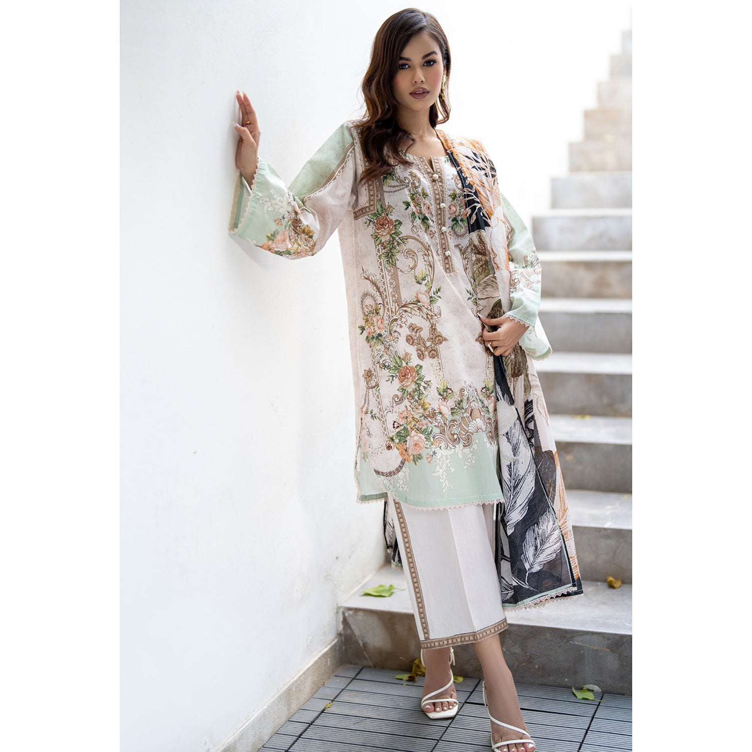 Salina Unstitched Lawn Digital Printed 3 Pcs Suit - 6, Women, 3Pcs Shalwar Suit, Regalia Textiles, Chase Value