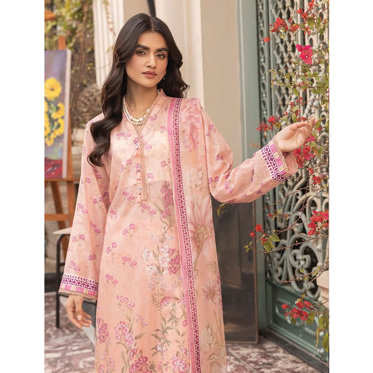 Komal By LSM Textiles Lawn Printed Unstitched 3Pcs Suit - LG-MM-0302, Women, 3Pcs Shalwar Suit, LSM Textiles, Chase Value