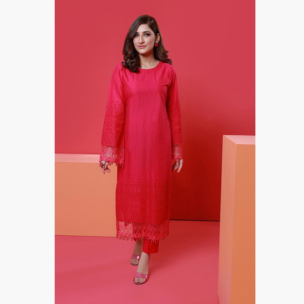 Jaza Schiffli Emroidered Lawn 2Pcs Unstitched Suit - 7, Women, 2Pcs Shalwar Suit, Mi Creation, Chase Value