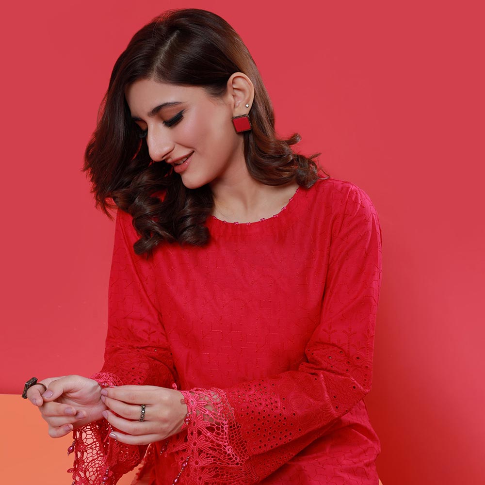 Jaza Schiffli Emroidered Lawn 2Pcs Unstitched Suit - 7, Women, 2Pcs Shalwar Suit, Mi Creation, Chase Value