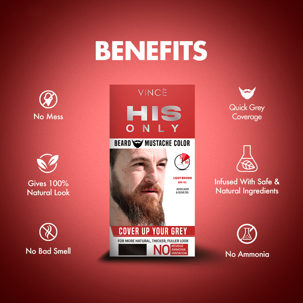 Vince His Only Beard & Mustache Color - 50 ml, Hair Color, Vince, Chase Value