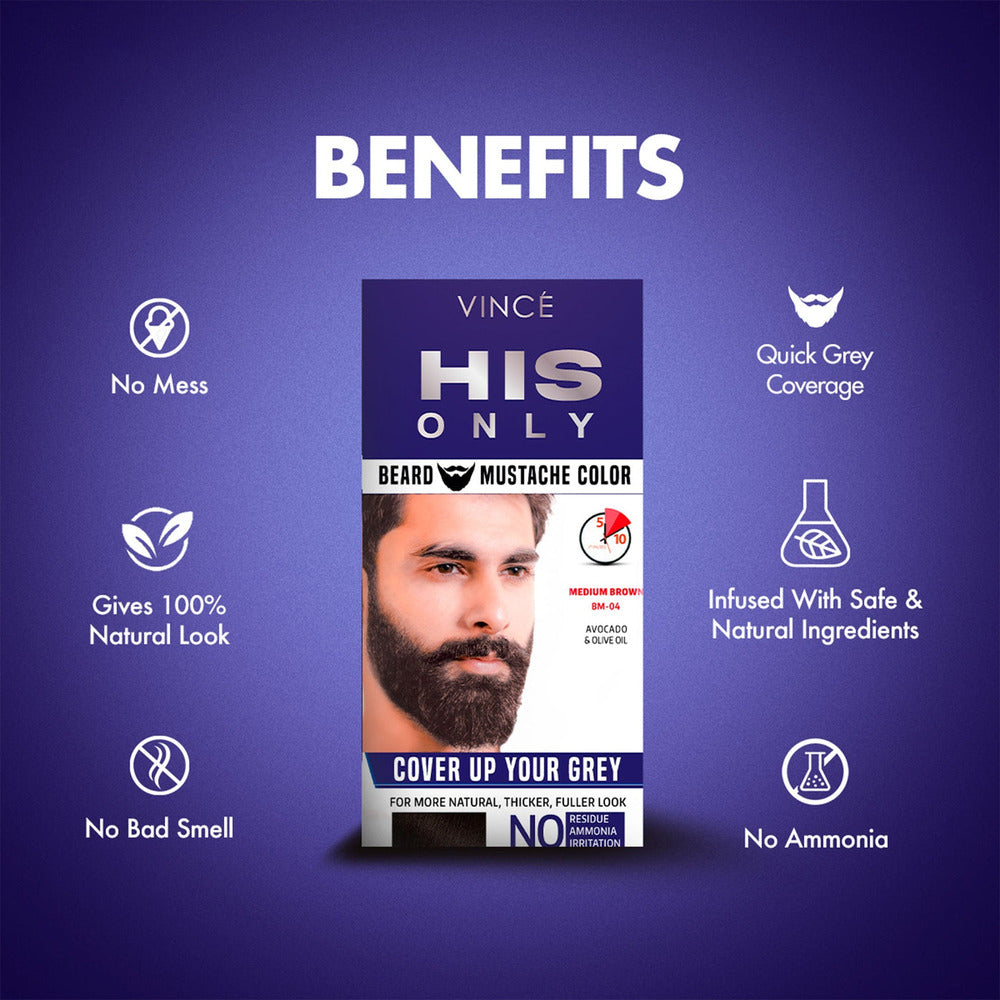 Vince His Only Beard & Mustache Color - 50 ml, Hair Color, Vince, Chase Value