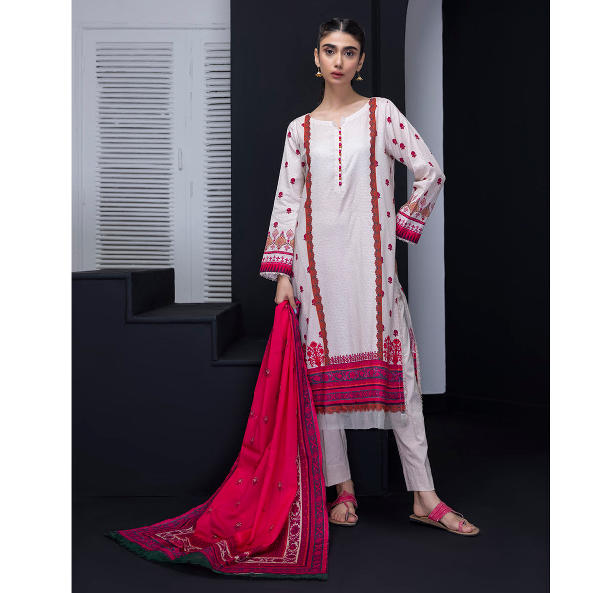 Salina Weaving Dobby By Regalia Lawn Printed Unstitched 3Pcs Suit V-2 - 7, Women, 3Pcs Shalwar Suit, Regalia Textiles, Chase Value