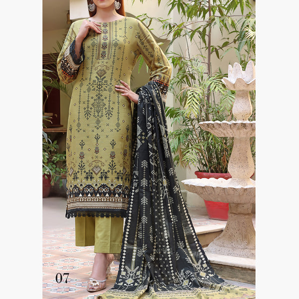 Signature Khaddar Printed Unstitched 3Pcs Suit V2- 2601, Women, 3Pcs Shalwar Suit, VS Textiles, Chase Value