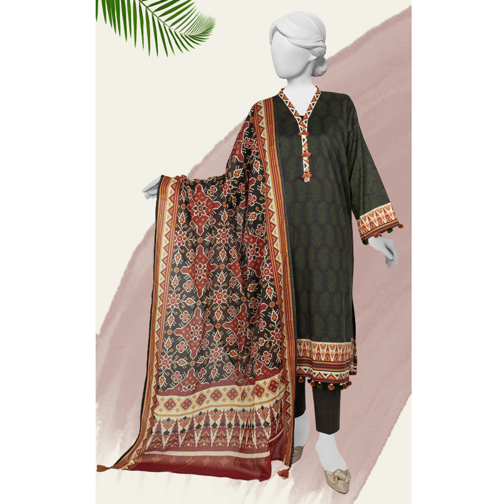 Panjnad Norah Lawn By J. Digital Printed Unstitched 3 Pcs Suit - 241202, Women, 3Pcs Shalwar Suit, Junaid Jamshed, Chase Value