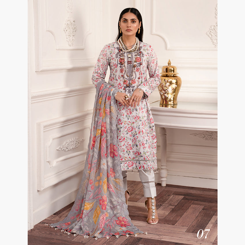 Al-Zohaib Sun Shine Cotton Printed Unstitched 3Pcs Suit - 7, Women, 3Pcs Shalwar Suit, Al-Zohaib Textiles, Chase Value