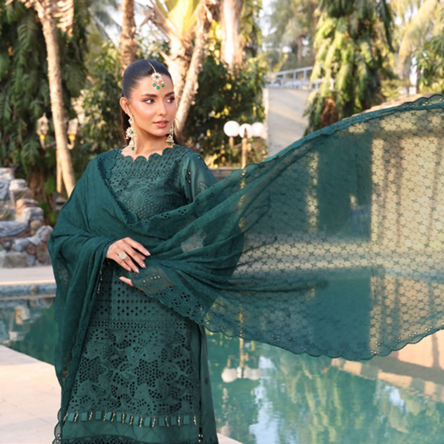 Summer Vibes By Dr. Haris Chikankari Lawn Unstitched 4 Pec Suit - 9, Women, 3Pcs Shalwar Suit, MI Creation, Chase Value