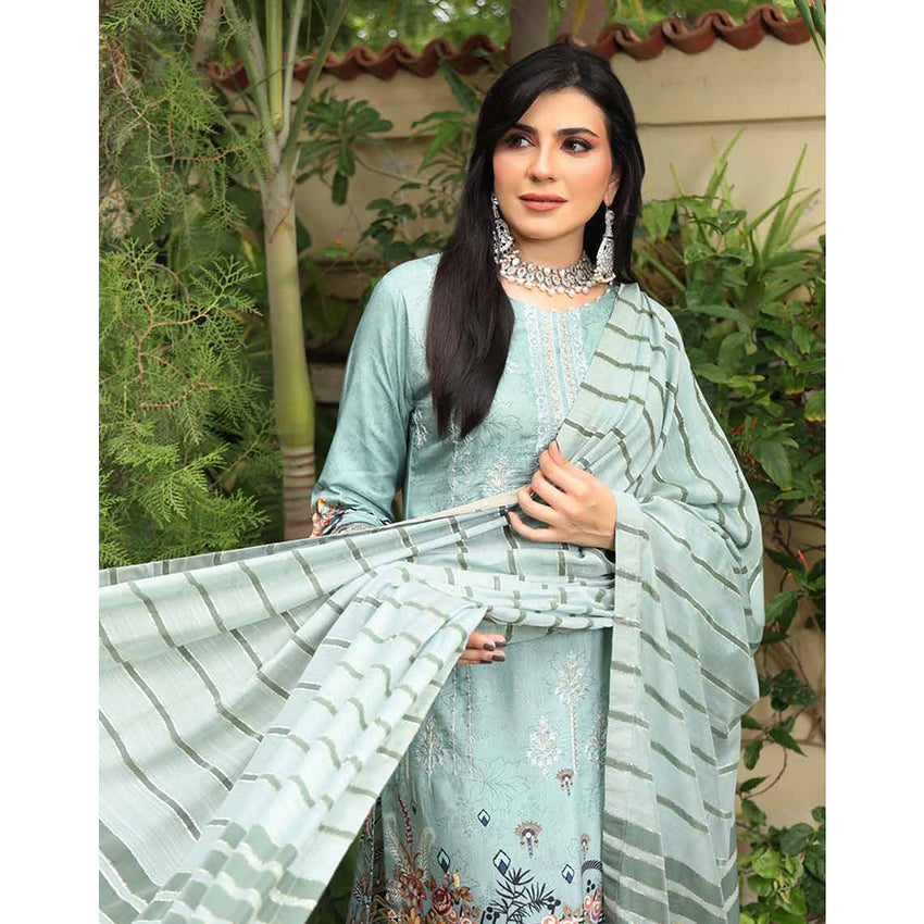 Schick Viscose Embroidered Un-sitiched 3pcs Suit  - 4