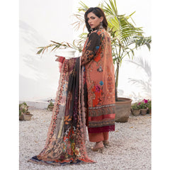 Janan Printed Lawn Embroidered  Suit 3Pcs with Cut Work Dupatta - 10
