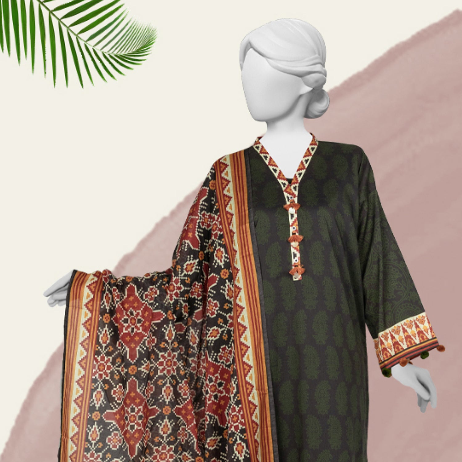 Panjnad Norah Lawn By J. Digital Printed Unstitched 3 Pcs Suit - 241202, Women, 3Pcs Shalwar Suit, Junaid Jamshed, Chase Value