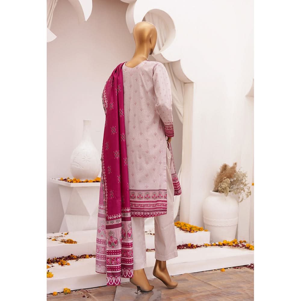Shibra Printed Lawn Unstitched 3Pcs Suit - 4, Women, 3Pcs Shalwar Suit, Leeds Textile, Chase Value