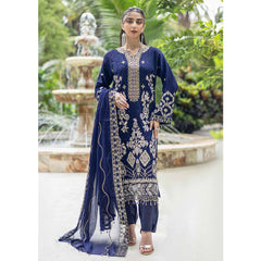 Schick Chantelle Luxury Chiffon Embroidered Unstitched 3Pcs Suit - 6