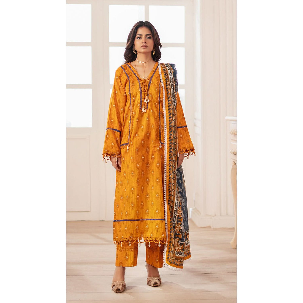 Al Zohaib Colors Digital Printed Unstitched Lawn 3 Pcs Suit - 7, Women, 3Pcs Shalwar Suit, Al-Zohaib Textiles, Chase Value