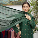 Schick Koel Viscose Schiffli Boring Embroidered Unstitched Suit With Fancy Dupatta - 3, Women, 3Pcs Shalwar Suit, MI Creation, Chase Value