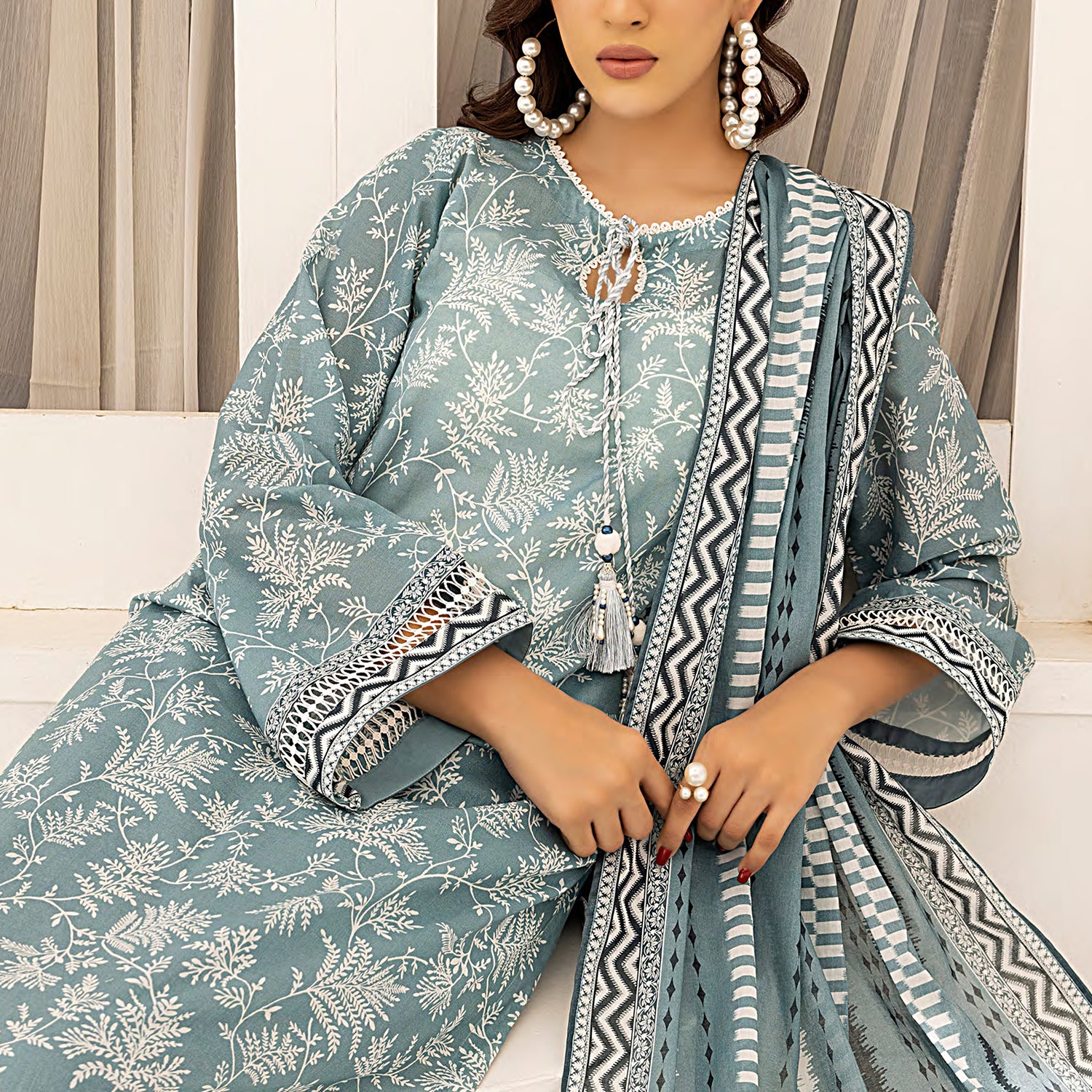 Sana & Sara Laira BY Salitex Lawn Printed Unstitched 3Pcs Suit - 75, Women, 3Pcs Shalwar Suit, Salitex, Chase Value