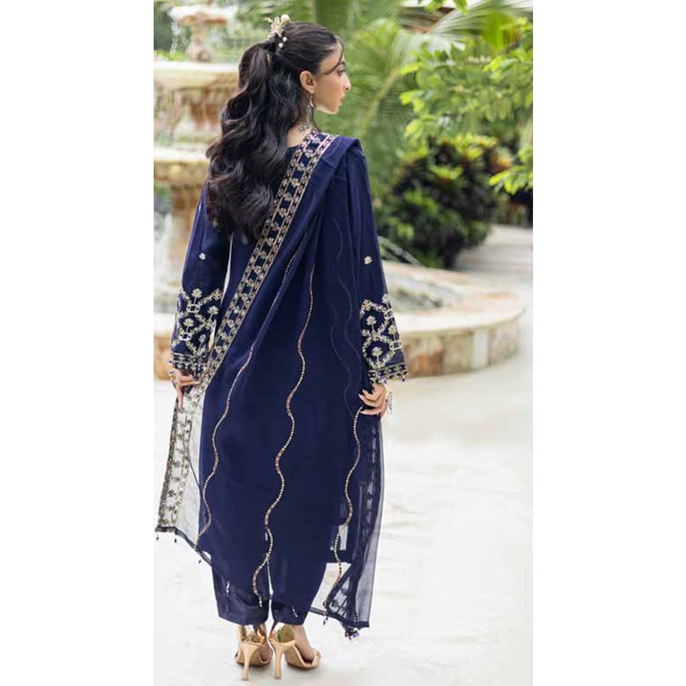 Schick Chantelle Luxury Chiffon Embroidered Unstitched 3Pcs Suit - 6, Women, 3Pcs Shalwar Suit, MI Creation, Chase Value