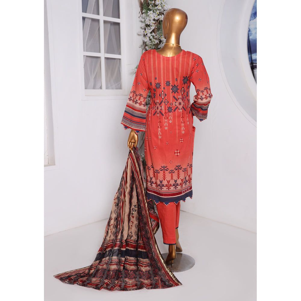 Needle Wonder By Dr. Haris Printed & Embroidered Lawn Unstitched 3Pcs Suit - 5, Women, 3Pcs Shalwar Suit, MI Creation, Chase Value