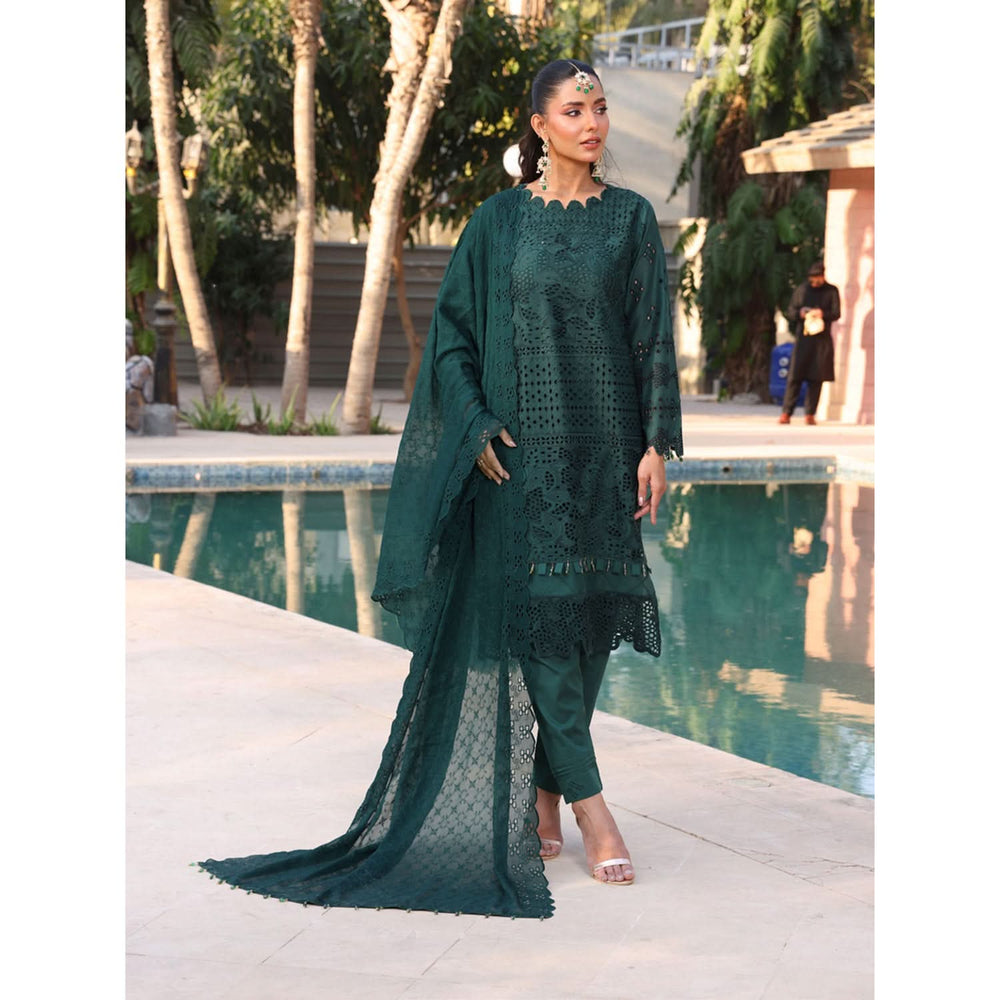 Summer Vibes By Dr. Haris Chikankari Lawn Unstitched 4 Pec Suit - 9, Women, 3Pcs Shalwar Suit, MI Creation, Chase Value