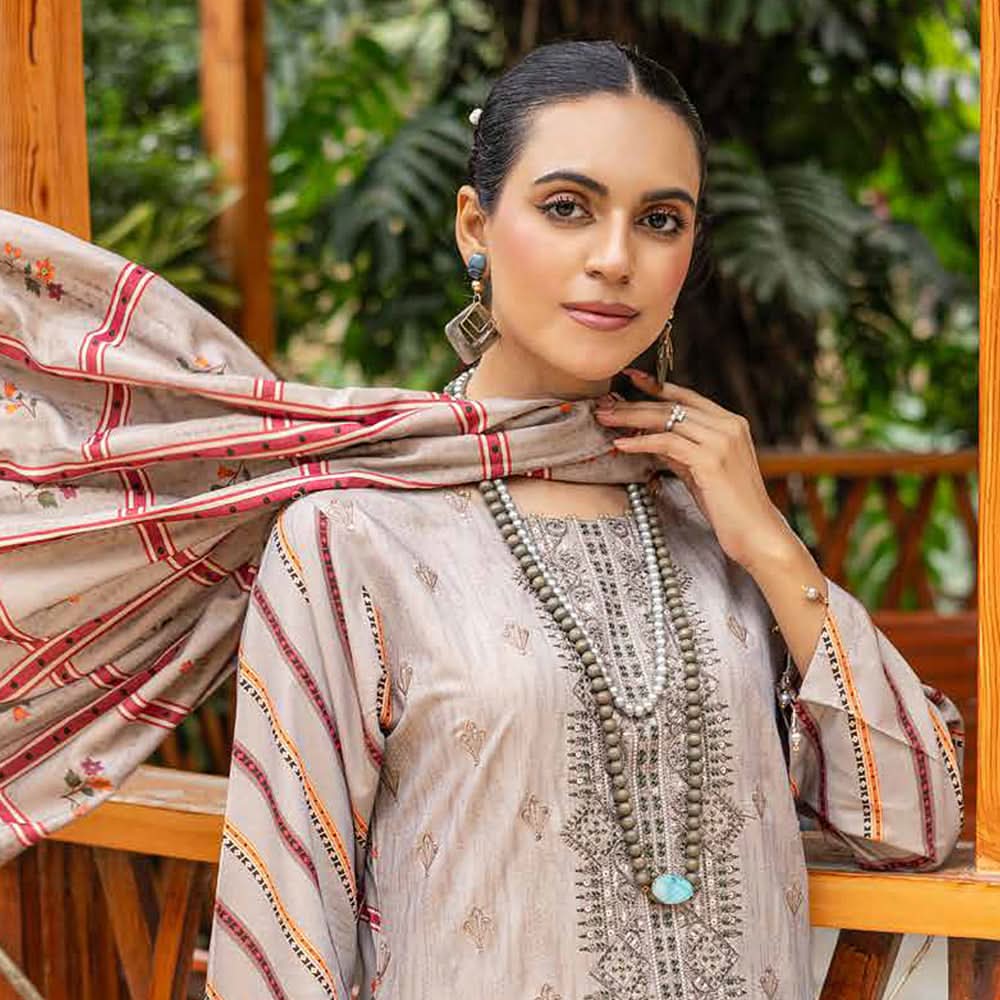 Schick Chambery Embroidered Un-stitched 3ps Suit - 1, Women, 3Pcs Shalwar Suit, MI Creation, Chase Value