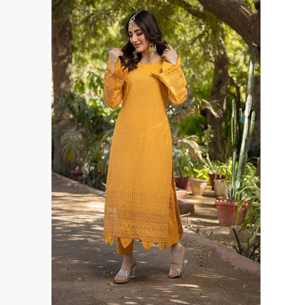 Schick Jaza Schiffli Embroidered Unstitched 2Pcs Suit V-4, Women, 2Pcs Shalwar Suit, MI Creation, Chase Value