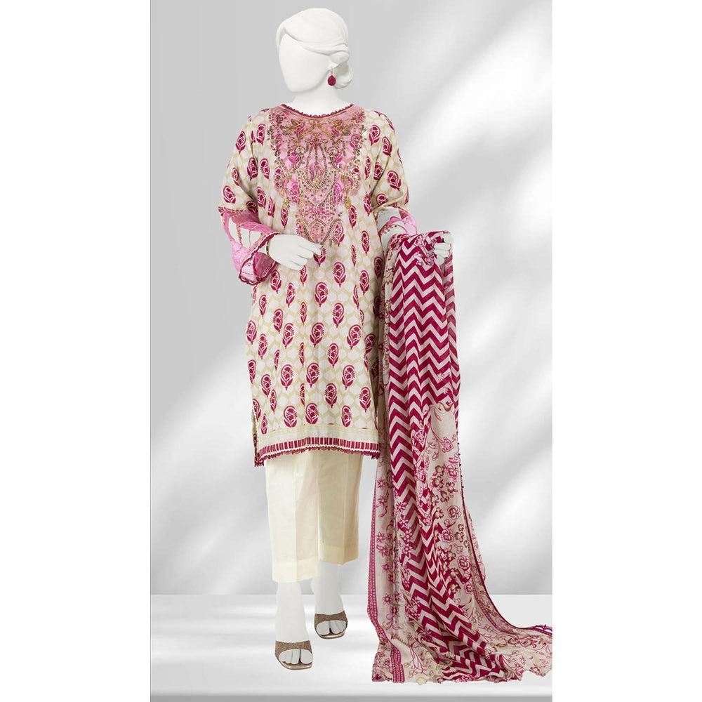 Panjnad By J. Lawn Embroidered 3 Piece Unstitched - 1273-B, Women, 3Pcs Shalwar Suit, Junaid Jamshed, Chase Value