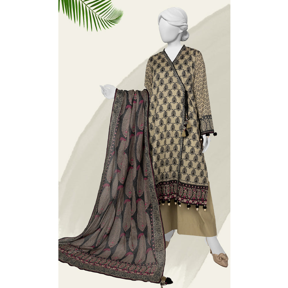 Panjnad Norah Lawn By J. Printed Unstitched 3 Pcs Suit - 241203, Women, 3Pcs Shalwar Suit, Chase Value, Chase Value