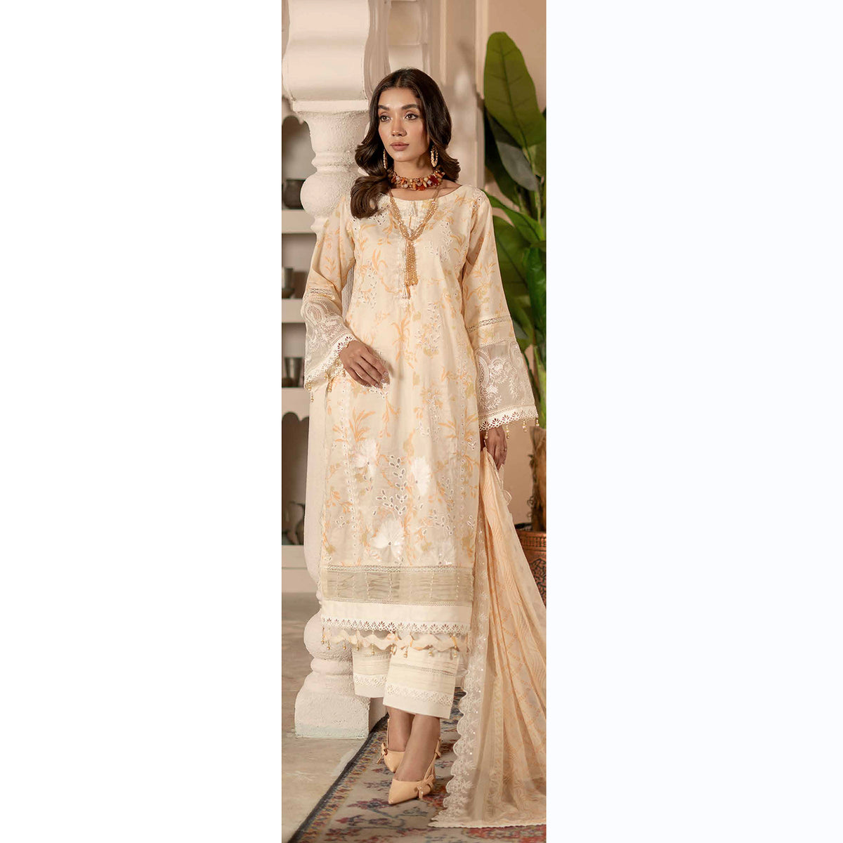 Sunshine Bloom By Al Zohaib Lawn Premium Unstitched 3 Pcs Suit - 8, Women, 3Pcs Shalwar Suit, Al-Zohaib Textiles, Chase Value
