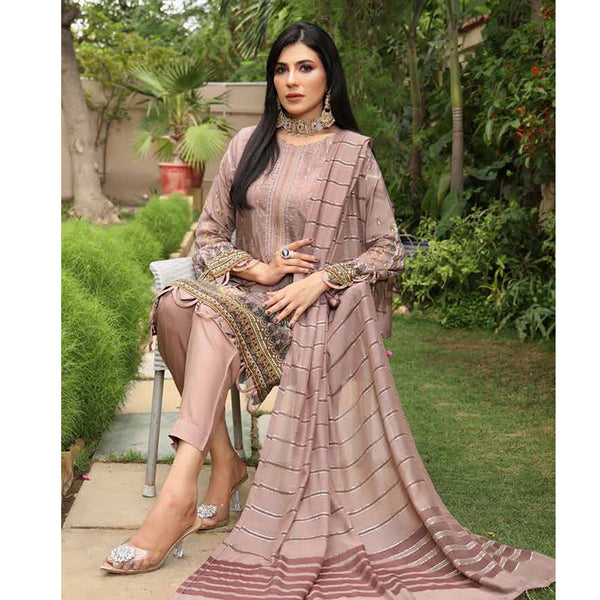 Schick Viscose Embroidered Un-sitiched 3pcs Suit  - 8