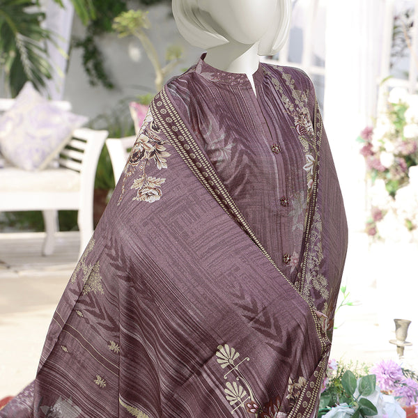 Aisha Alishba Shimmery Printed Unstitched 3Pcs Suit - 257, Women, 3Pcs Shalwar Suit, VS Textiles, Chase Value