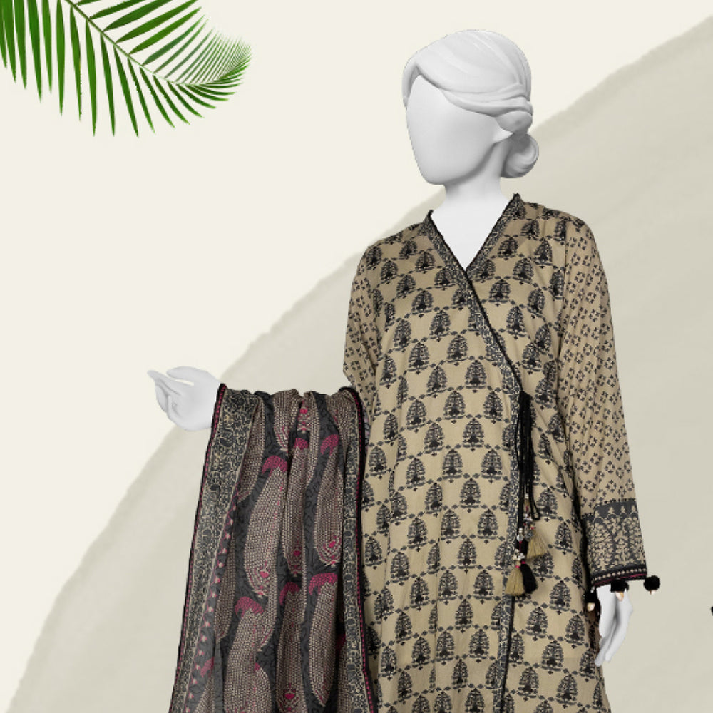 Panjnad Norah Lawn By J. Printed Unstitched 3 Pcs Suit - 241203, Women, 3Pcs Shalwar Suit, Chase Value, Chase Value