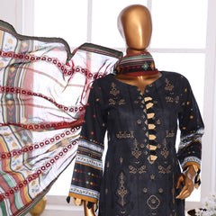 Needle Wonder By Dr. Haris Printed & Embroidered Lawn Unstitched 3Pcs Suit - 6