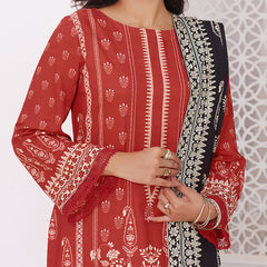 Jhalak Linen Printed Unstitched 3Pcs Suit - 8, Women, 3Pcs Shalwar Suit, VS Textiles, Chase Value