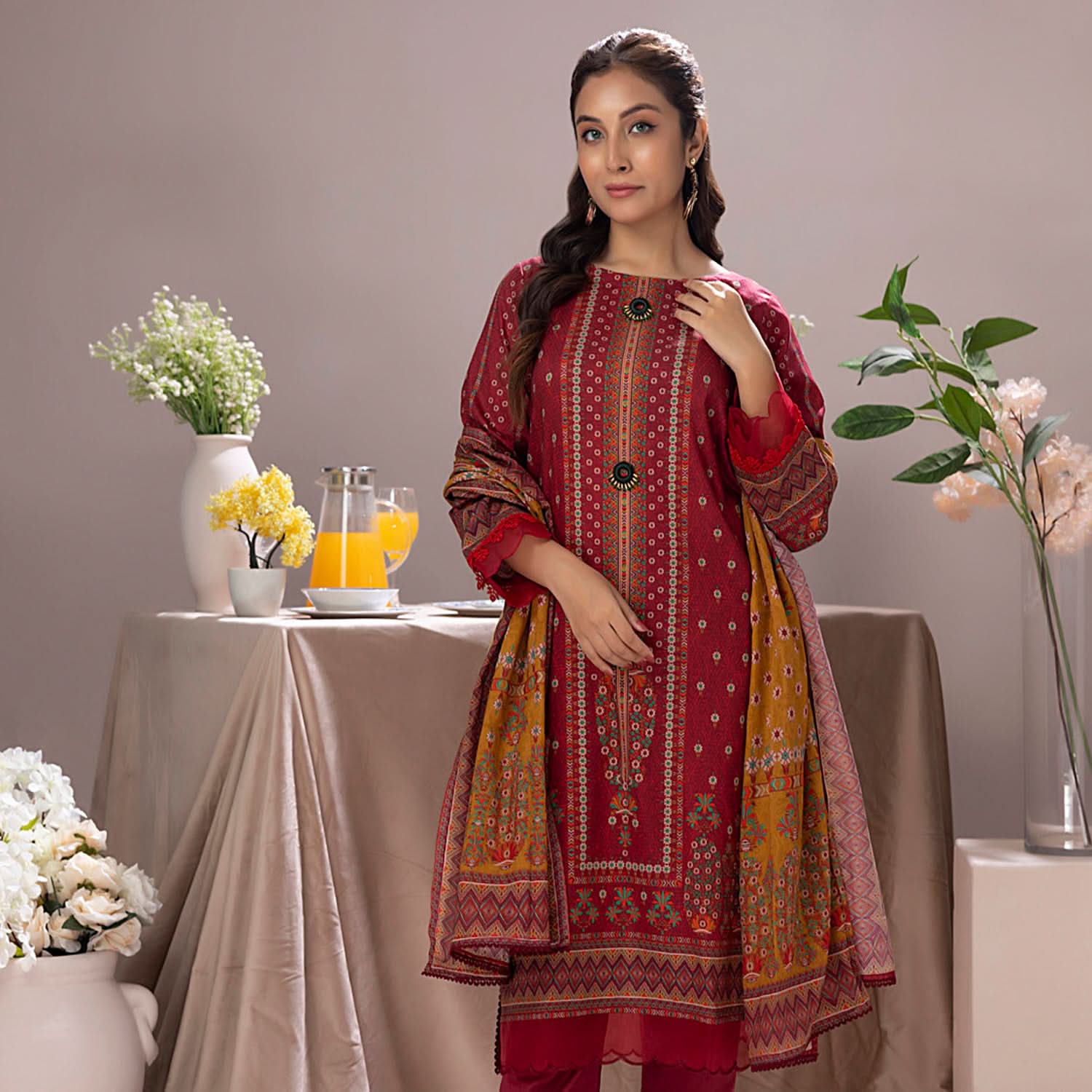 Salina Weaving Dobby By Regalia Printed Lawn Unstitched 3 Pcs Suit - 8, Women, 3Pcs Shalwar Suit, Regalia Textiles, Chase Value