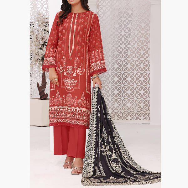 Jhalak Linen Printed Unstitched 3Pcs Suit - 8, Women, 3Pcs Shalwar Suit, VS Textiles, Chase Value