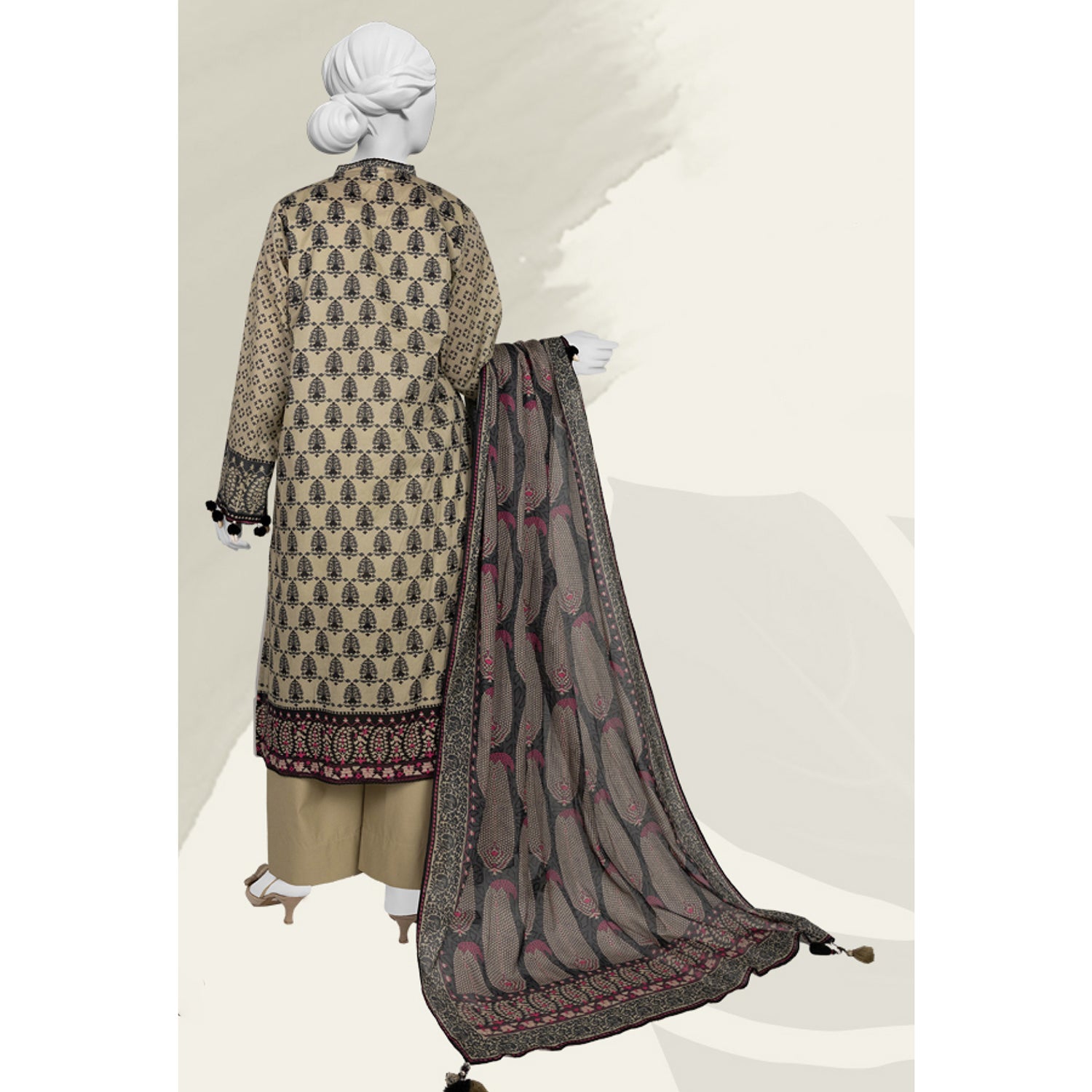 Panjnad Norah Lawn By J. Printed Unstitched 3 Pcs Suit - 241203, Women, 3Pcs Shalwar Suit, Chase Value, Chase Value