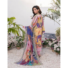 Janan Printed Lawn Embroidered  Suit 3Pcs with Cut Work Dupatta - 7