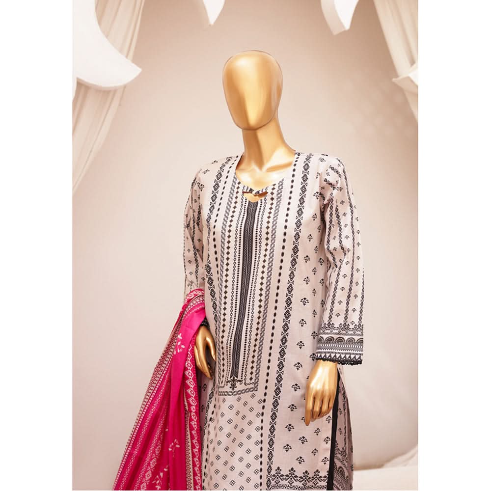 Shibra Printed Lawn Unstitched 3Pcs Suit - 7, Women, 3Pcs Shalwar Suit, Leeds Textile, Chase Value