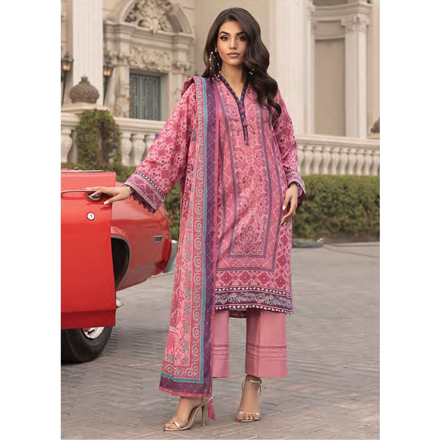Komal By LSM Textiles Lawn Printed Unstitched 3Pcs Suit - LG-RL-0166, Women, 3Pcs Shalwar Suit, LSM Textiles, Chase Value