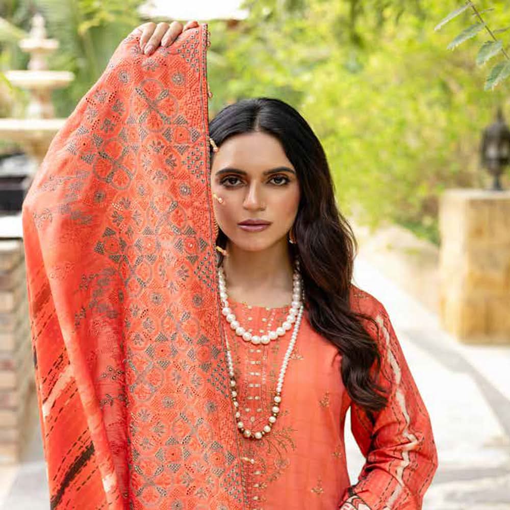 Schick Chambery Embroidered Un-stitched 3ps Suit - 7, Women, 3Pcs Shalwar Suit, MI Creation, Chase Value