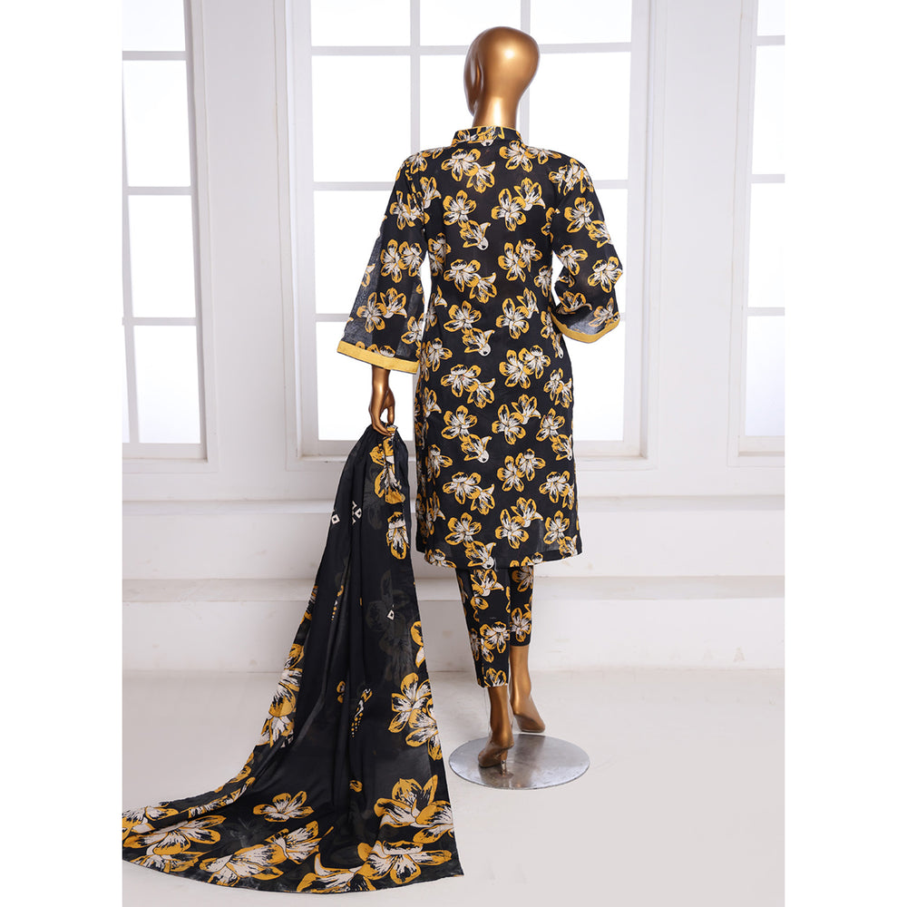 3D Daman kari By MI Creation Printed Lawn With Embroidered Unstitched 3Pcs Suit - 10, Women, 3Pcs Shalwar Suit, MI Creation, Chase Value