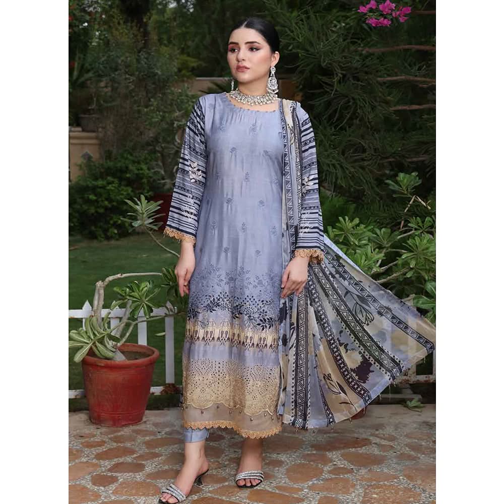 Schick Tulsi Chikankari Embroidered Un-stitched 3pcs Suit - 6, Women, 3Pcs Shalwar Suit, MI Creation, Chase Value