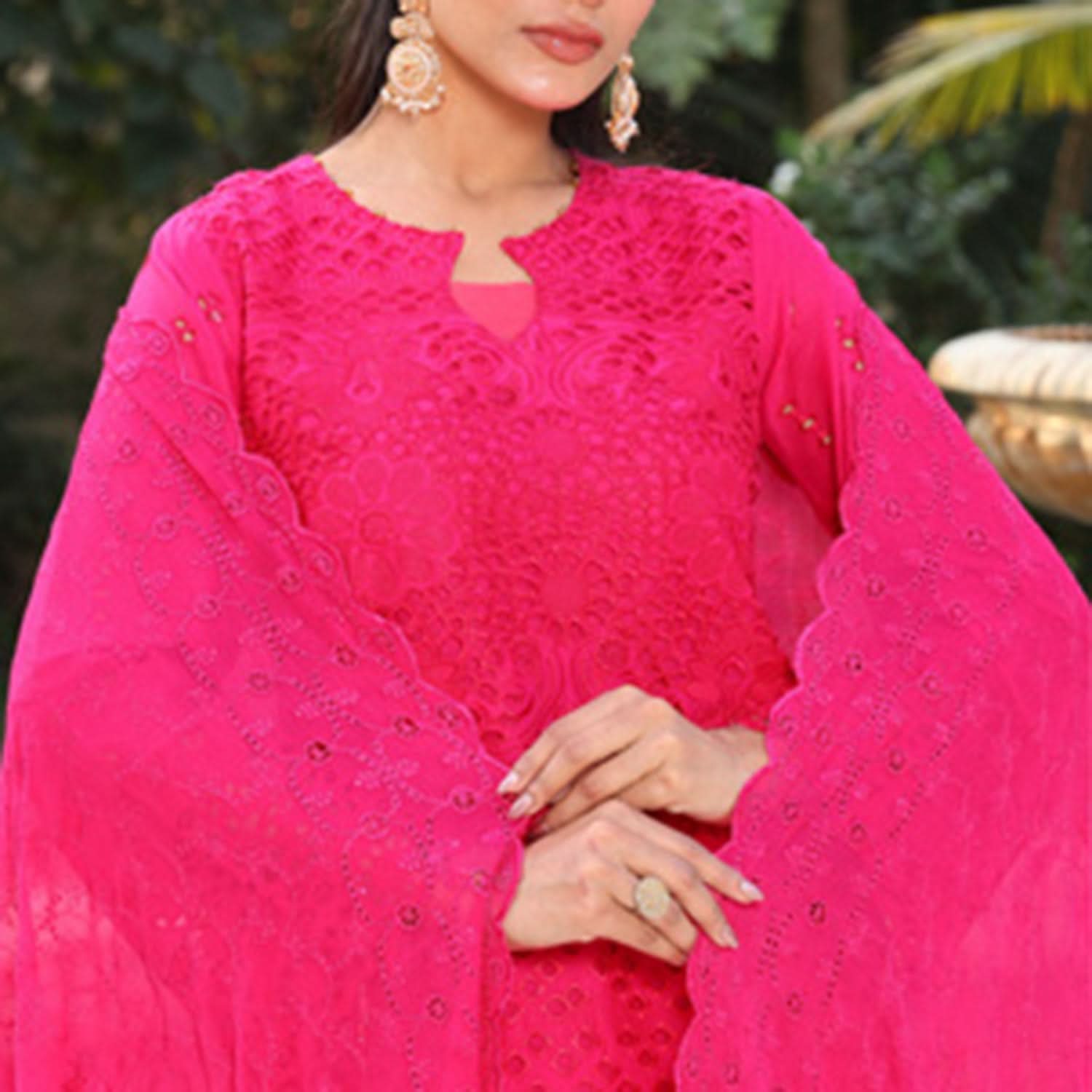 Summer Vibes By Dr. Haris Chikankari Lawn Unstitched 4 Pec Suit - 10, Women, 3Pcs Shalwar Suit, MI Creation, Chase Value