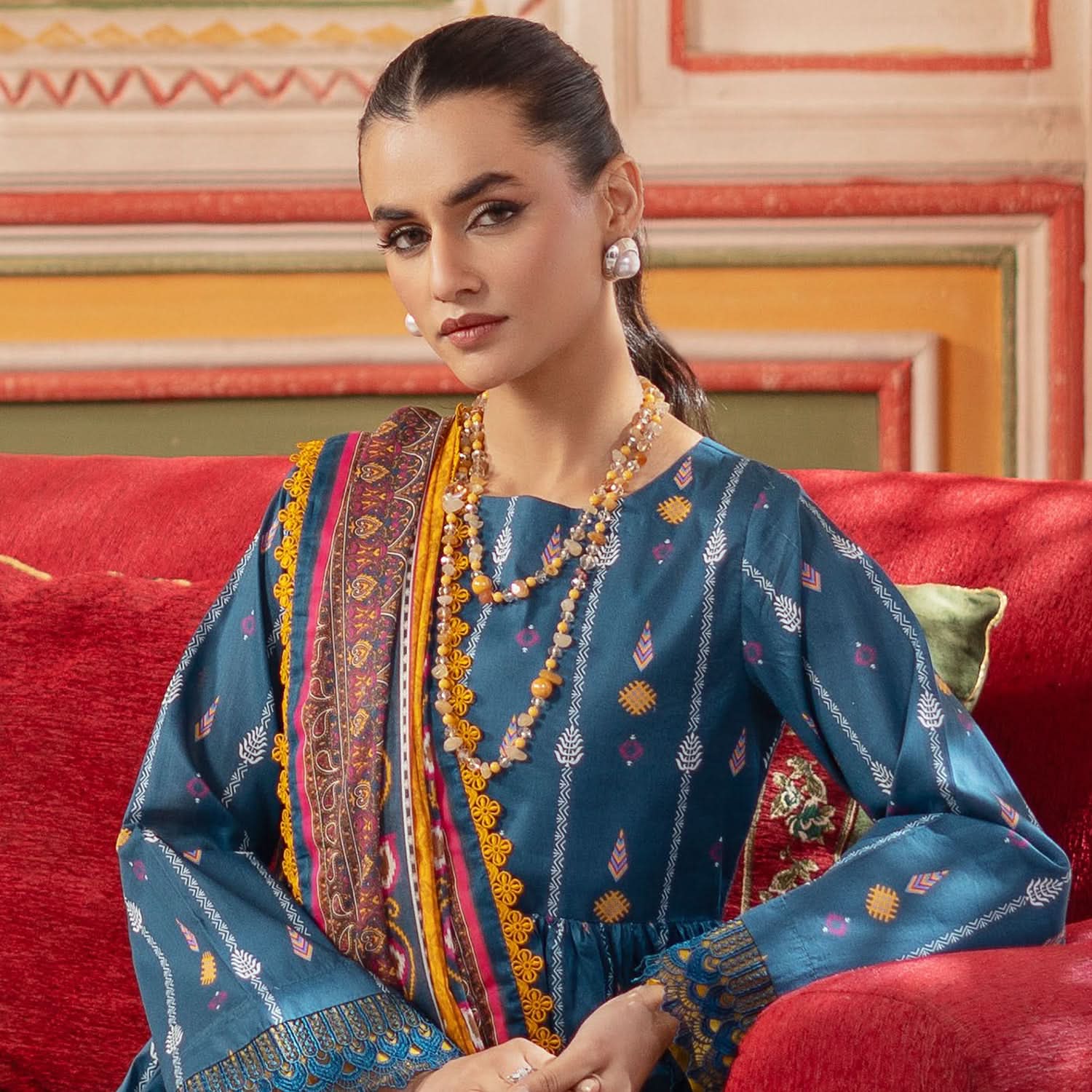 Colors Identic Separates By Al Zohaib Digital Printed 3 Pcs Suit - 9, Women, 3Pcs Shalwar Suit, Al-Zohaib Textiles, Chase Value