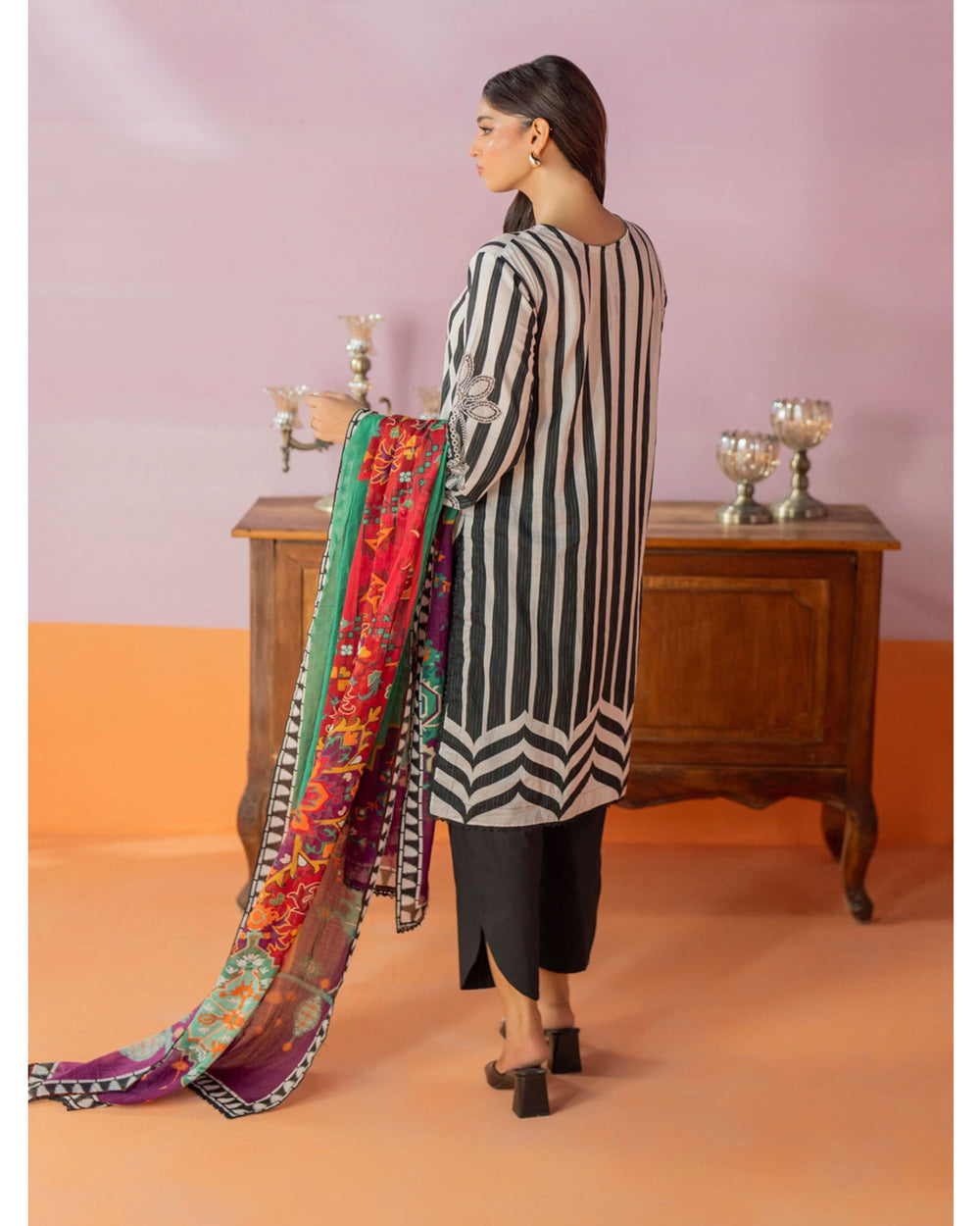 Salina Women’s 3PC Printed Suit-9, Women, 3Pcs Shalwar Suit, Chase Value, Chase Value